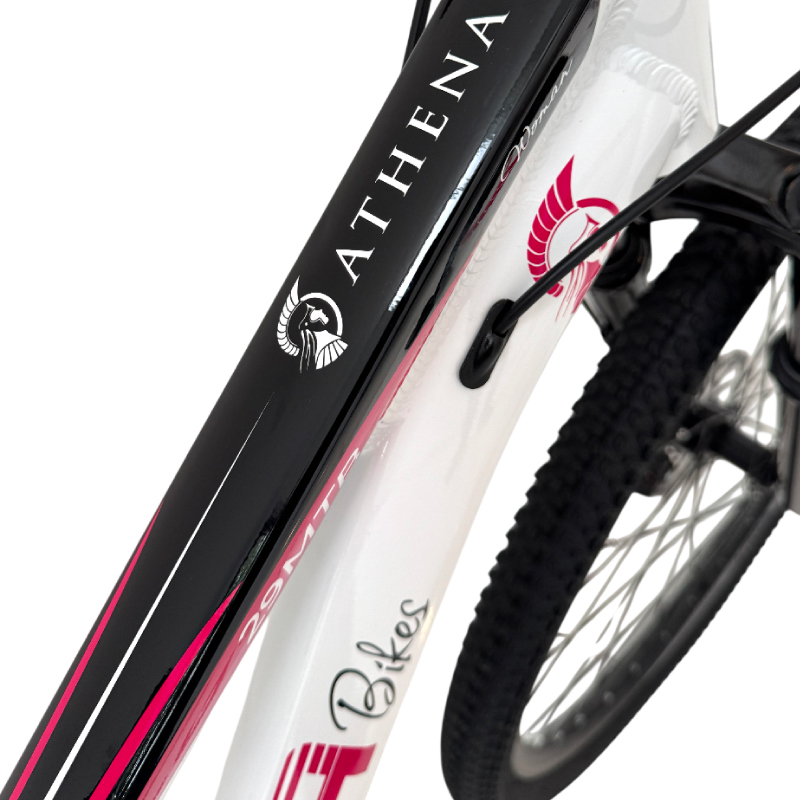 BICICLETA MTB MUJER RODADO 29 TALLE S FRENOS DISCO 21 VELOCIDADES GCA - ATHENA BLANCA Y ROSA - Image 5